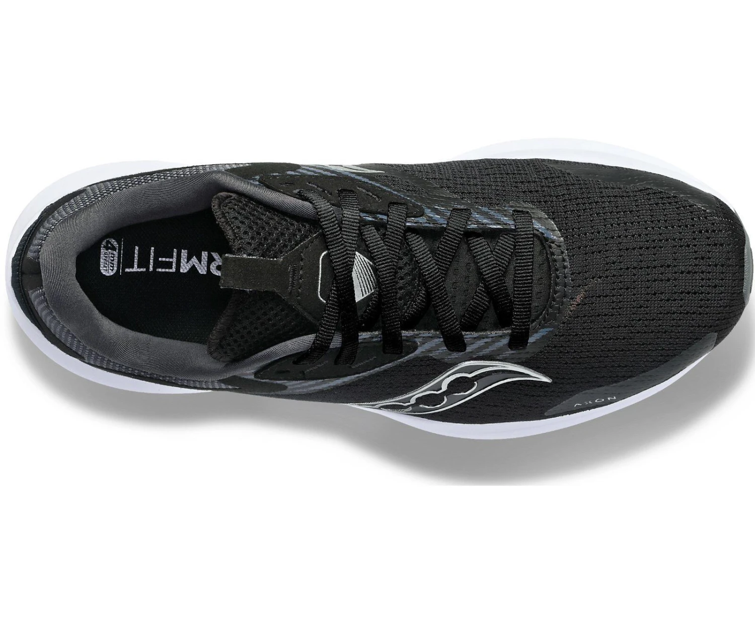 Saucony Womens Axon 2 Running Shoes Black/White - Image 3