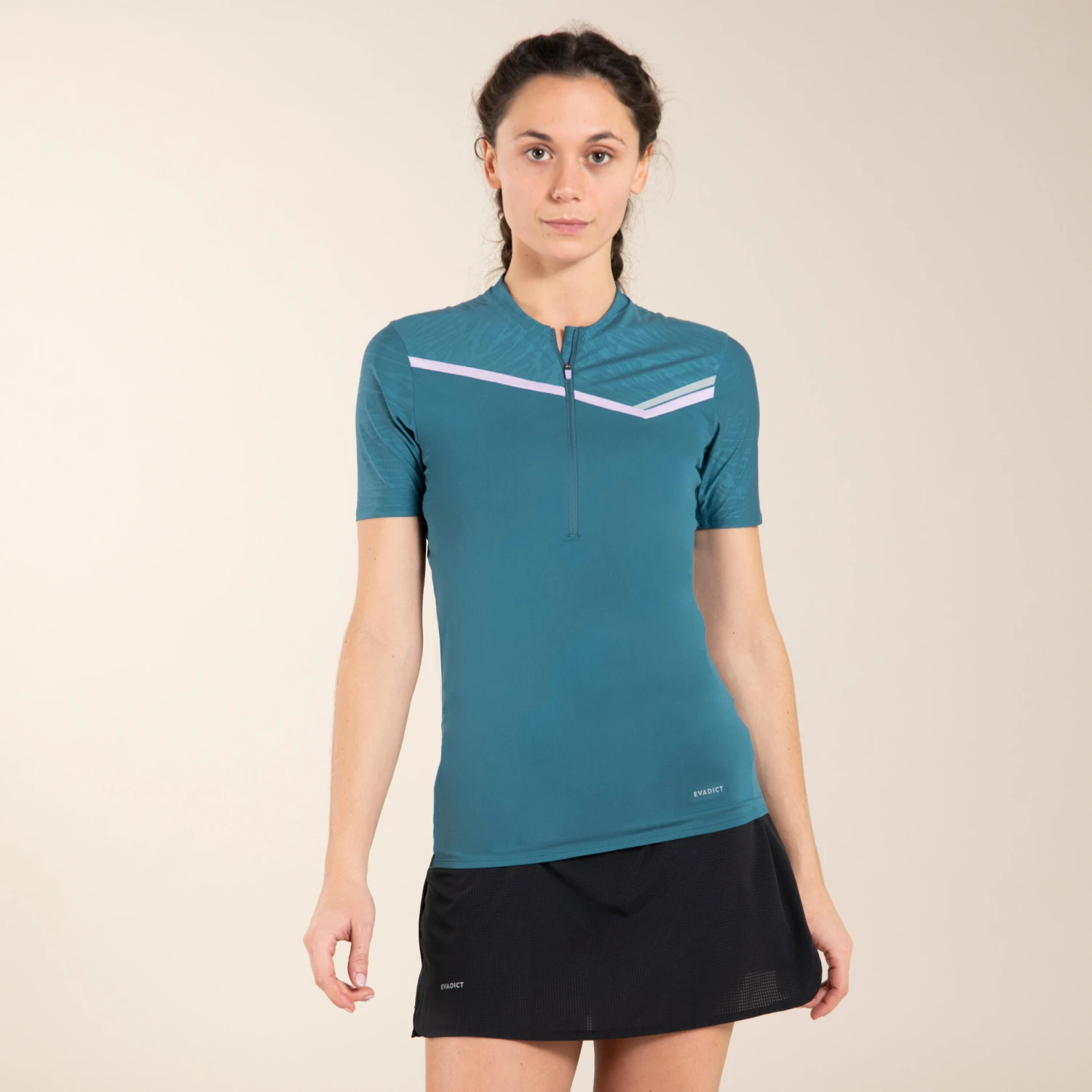 WOMEN'S TRAIL RUNNING SHORT-SLEEVED ZIP T-SHIRT - Image 2
