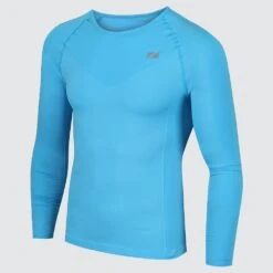 Zone3 Seamless Long Sleeve Baselayer Top Men Blue