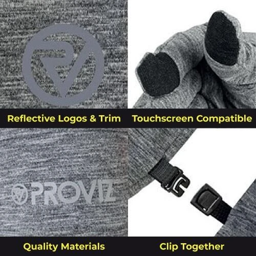 Proviz Classic Touch Screen Reflective Breathable Lightweight Running Gloves - Image 11