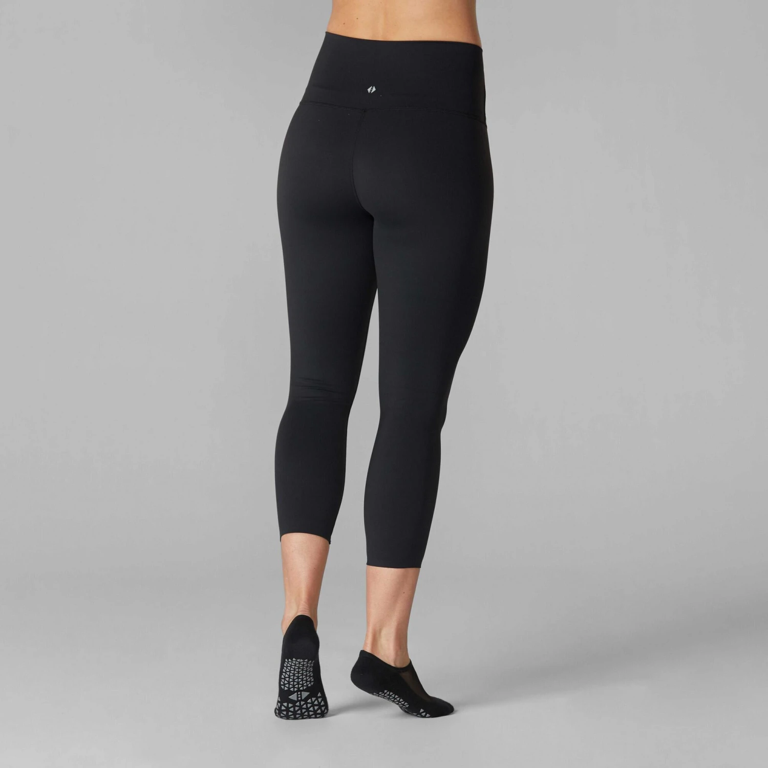 Fitness-Mad Womens/Ladies Cropped High Waist Leggings (Black) - Image 4