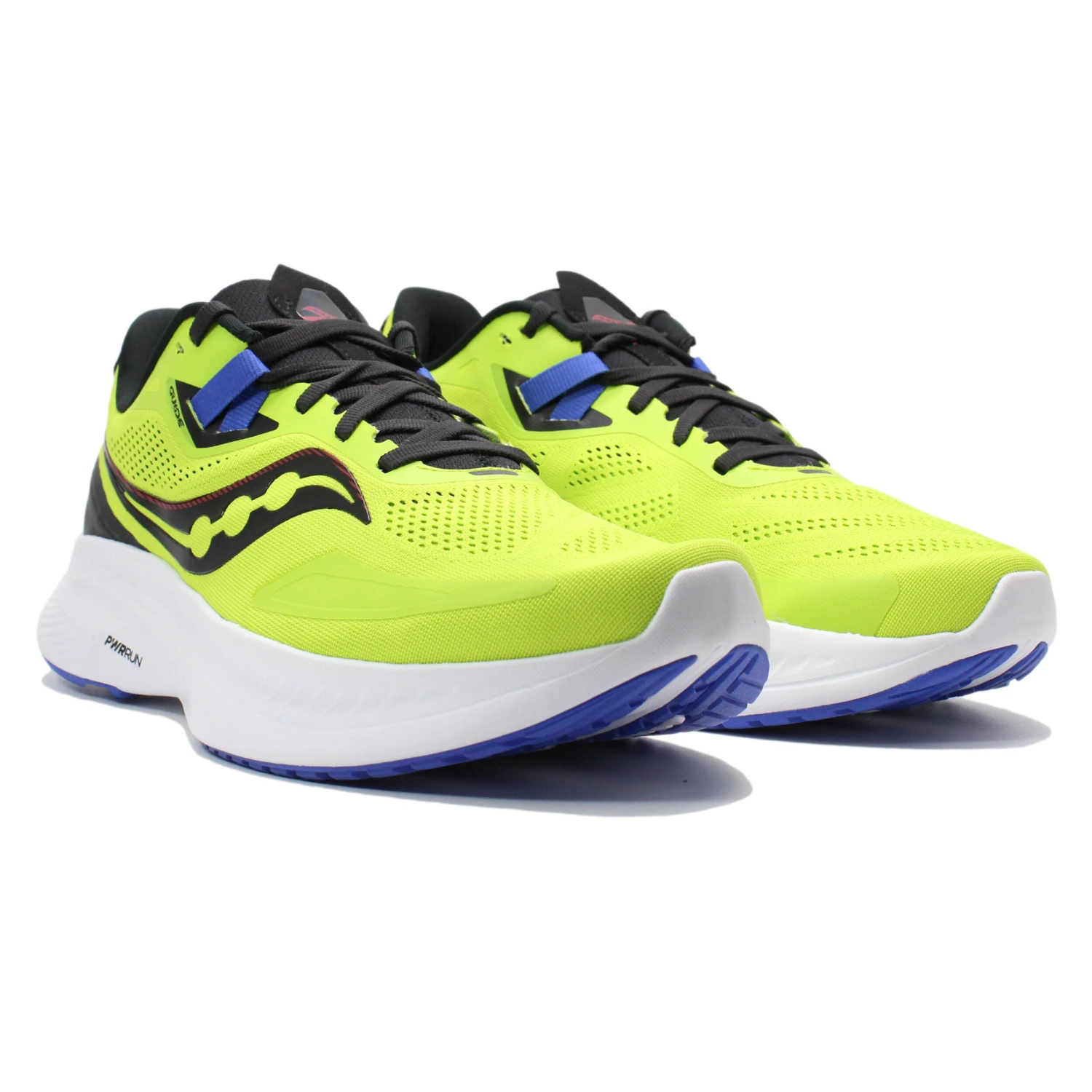 Saucony Guide 15 Mens Running Trainer Yellow/Blue - Image 4