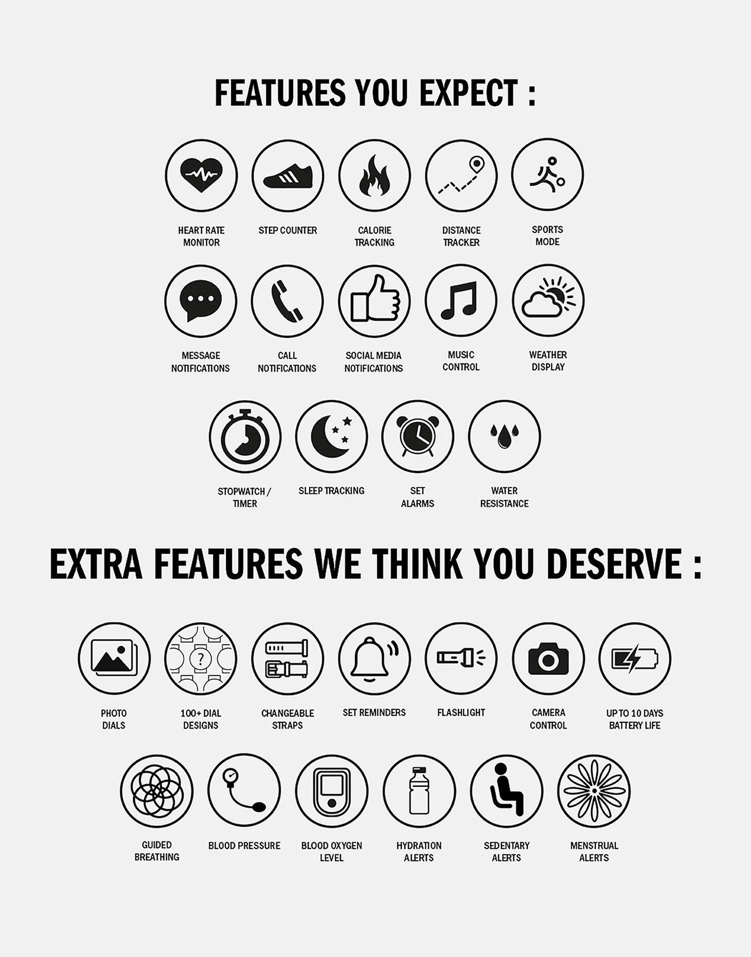 Sekonda Flex White Silicone Strap Smart Watch With Silver Case - Image 6