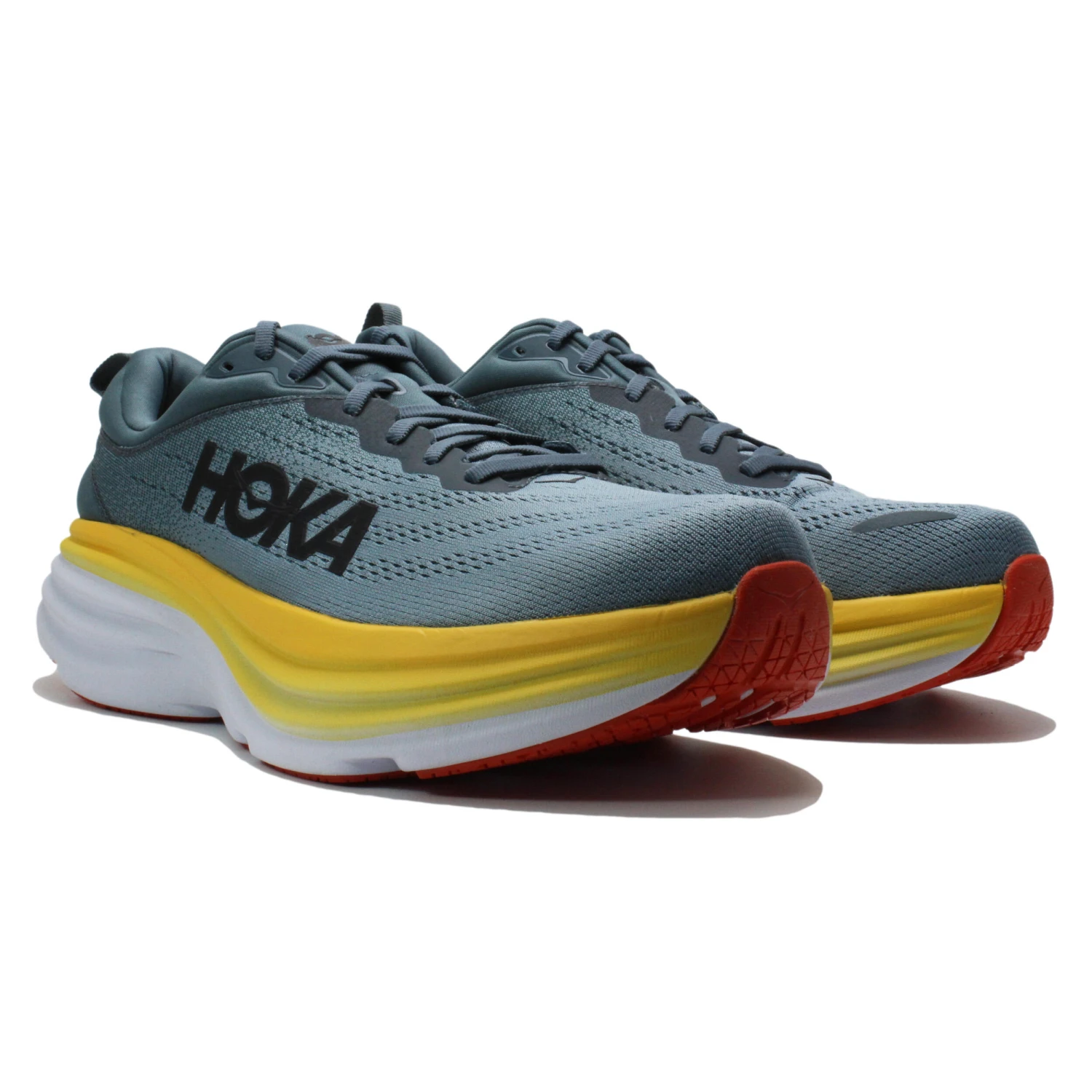 Hoka Mens Bondi 8 Running Shoes Blue - Image 4
