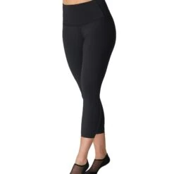 Fitness-Mad Womens/Ladies Cropped High Waist Leggings (Black)