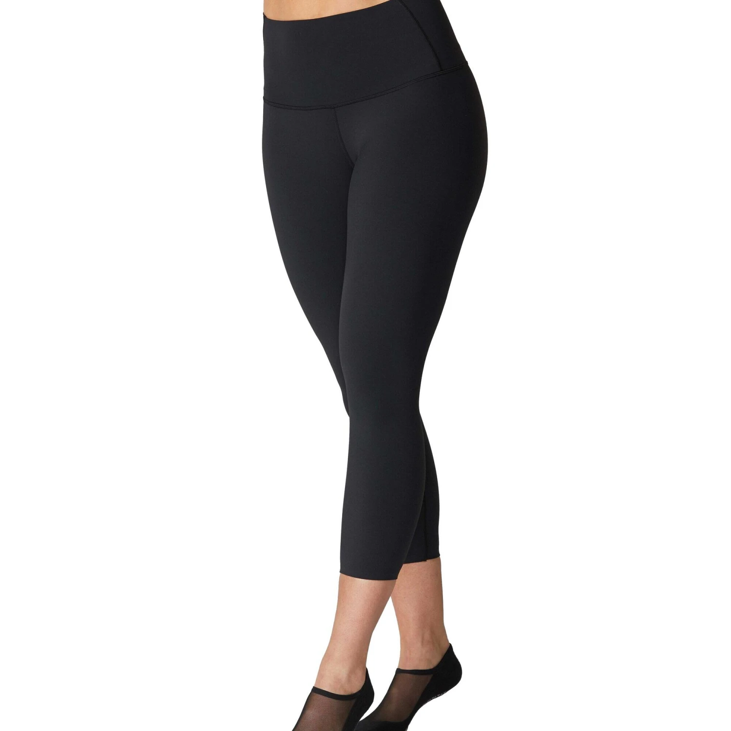 Fitness-Mad Womens/Ladies Cropped High Waist Leggings (Black)