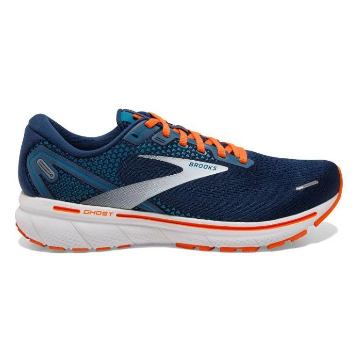 Brooks Mens Ghost 14 Running Shoes Titan/Teal/Flame - Image 4