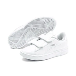 PUMA Kids Smash V2 Trainers Running Shoes - White