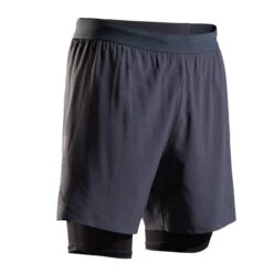 Kiprun Men's Running 2-in-1 Tight Shorts
