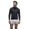 Mens Fleece Lined Long Sleeve Thermal Top | Ultra Lightweight