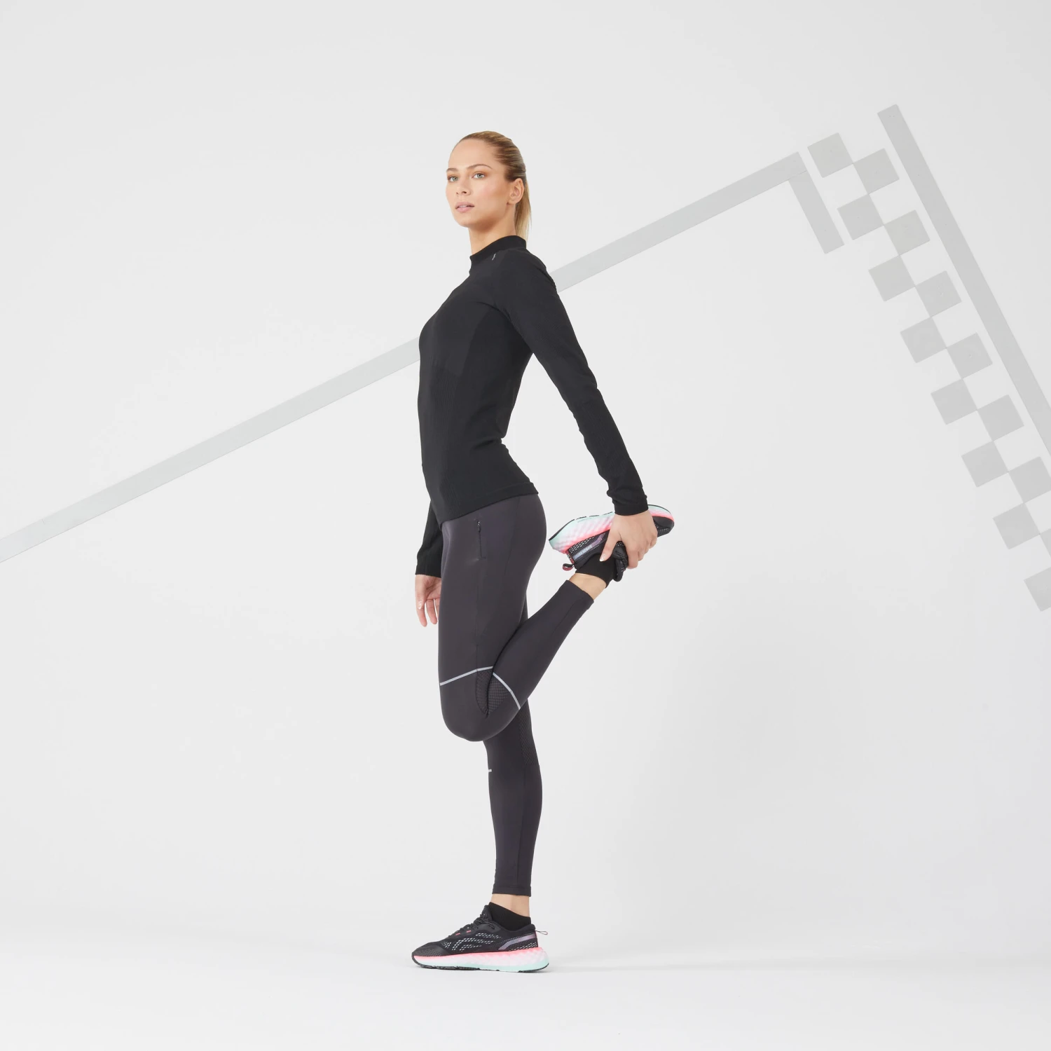 KIPRUN WARM RAIN - WOMEN'S WARM WATER-REPELLENT RUNNING TIGHTS - Image 2
