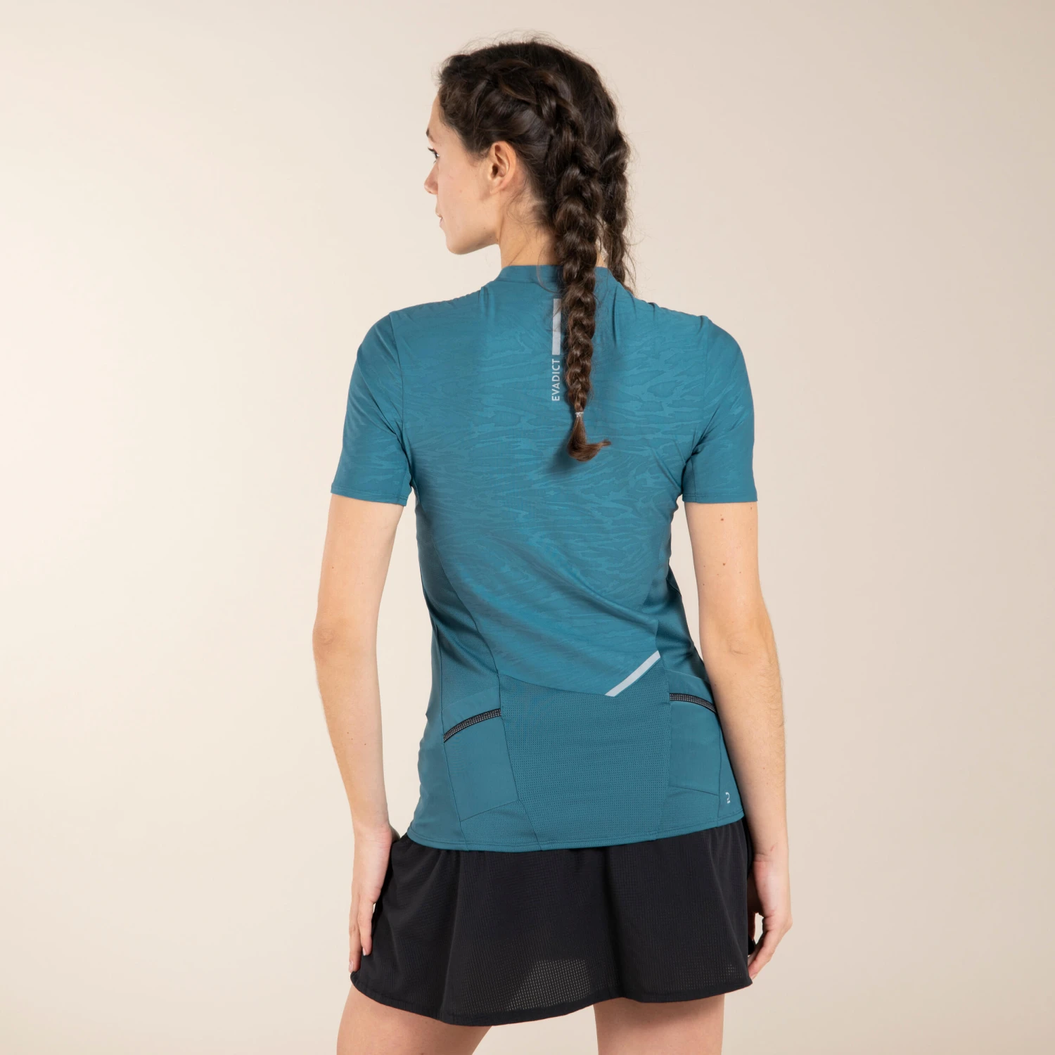 WOMEN'S TRAIL RUNNING SHORT-SLEEVED ZIP T-SHIRT - Image 4